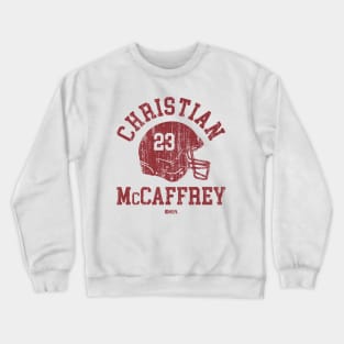 Christian McCaffrey San Francisco Helmet Font Crewneck Sweatshirt